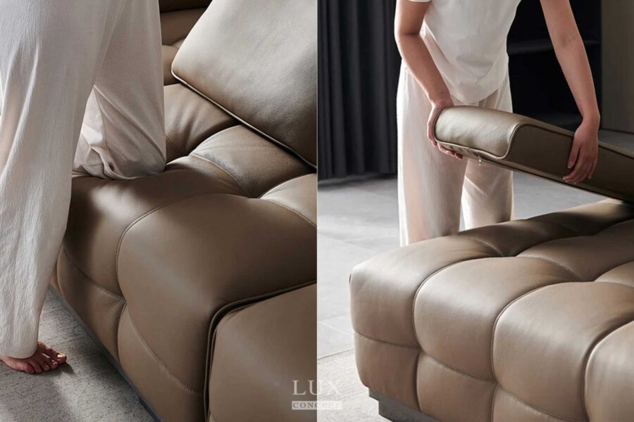 Sofa Văng Da Phong Cách Ý LC338 - Ảnh 5